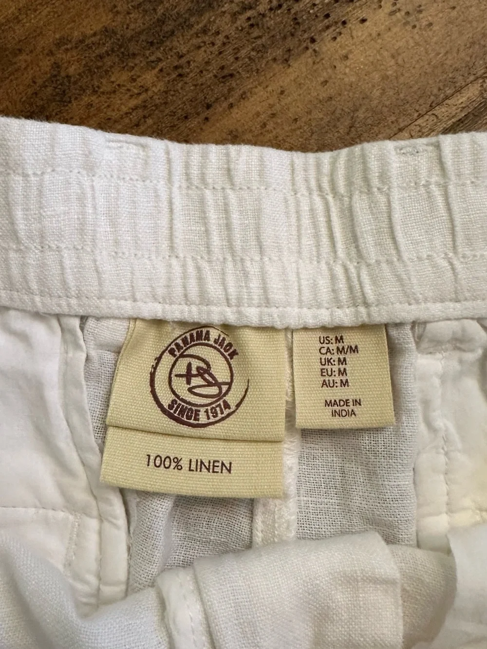 Panama Jack White Linen Men's Shorts